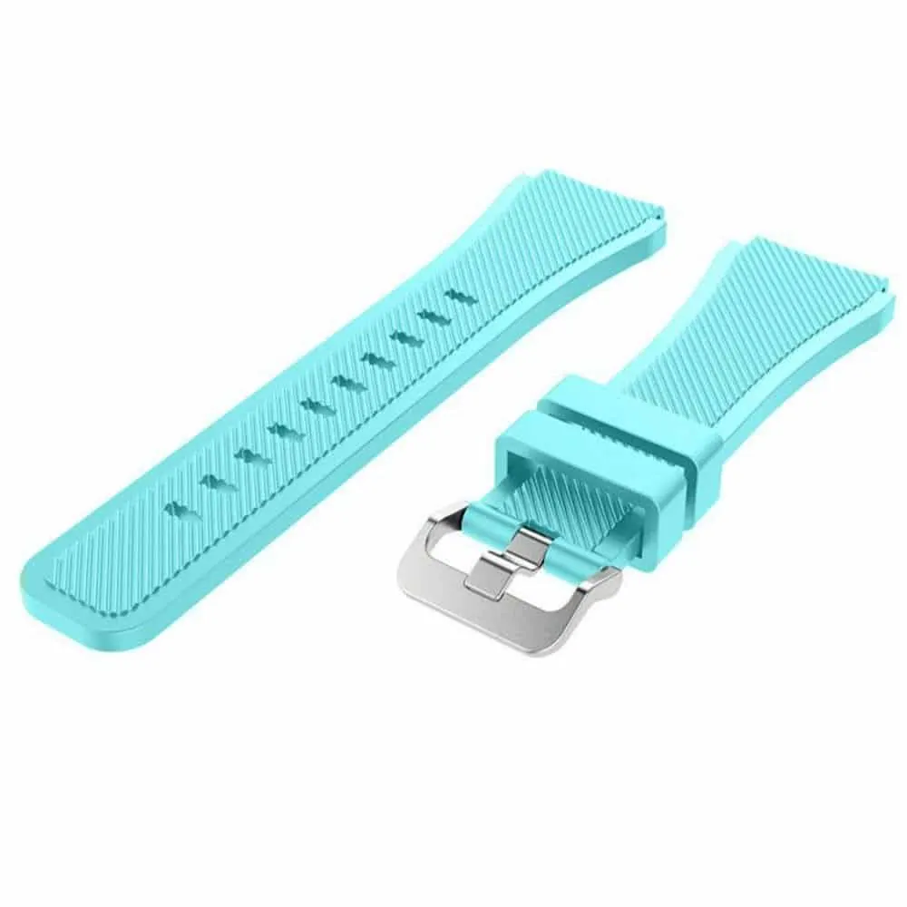 Silicone Strap For Samsung Gear S3 Frontier, Amazfit Stratos 2/2S Pace (M/L) - Frost Blue