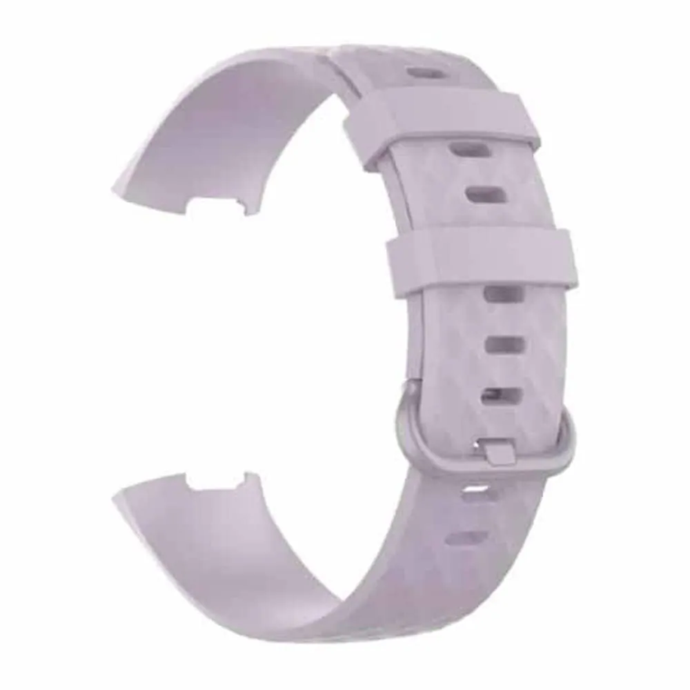 Fitbit Charge 3/4 replacement silicone strap - Lilac (S-M)