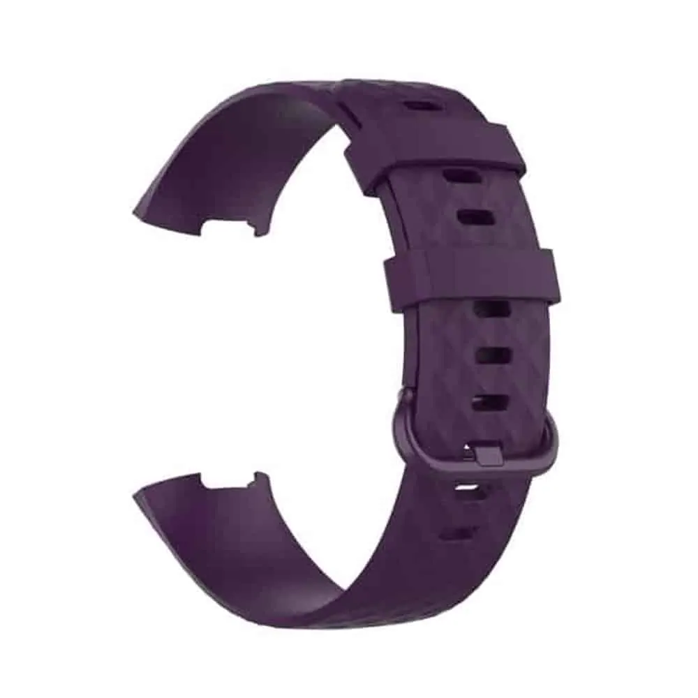 Silicone Strap for Fitbit Charge 3/4 S/M - Dark Purple