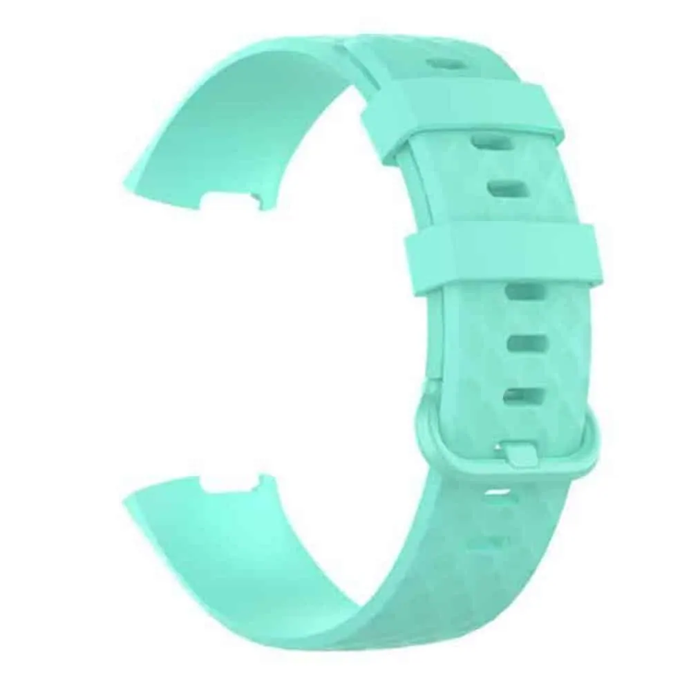 Silicone Strap for Fitbit Charge 3/4, Sense M/L Frost Blue