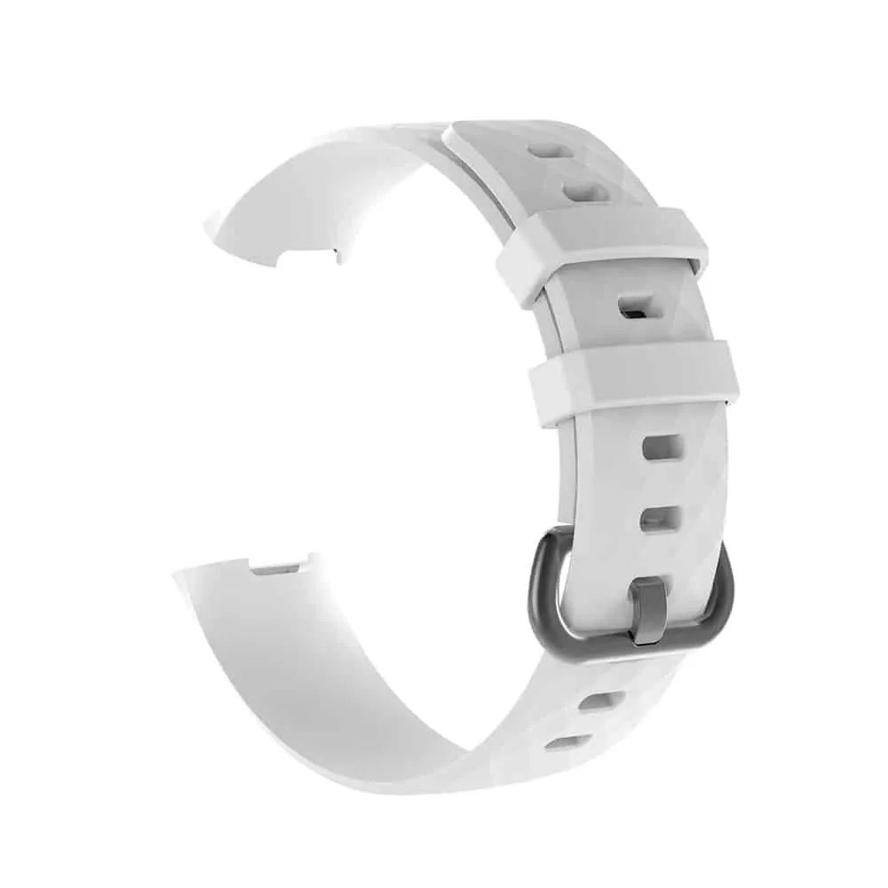 Silicone Strap for Fitbit Charge 3/4, Sense M/L White