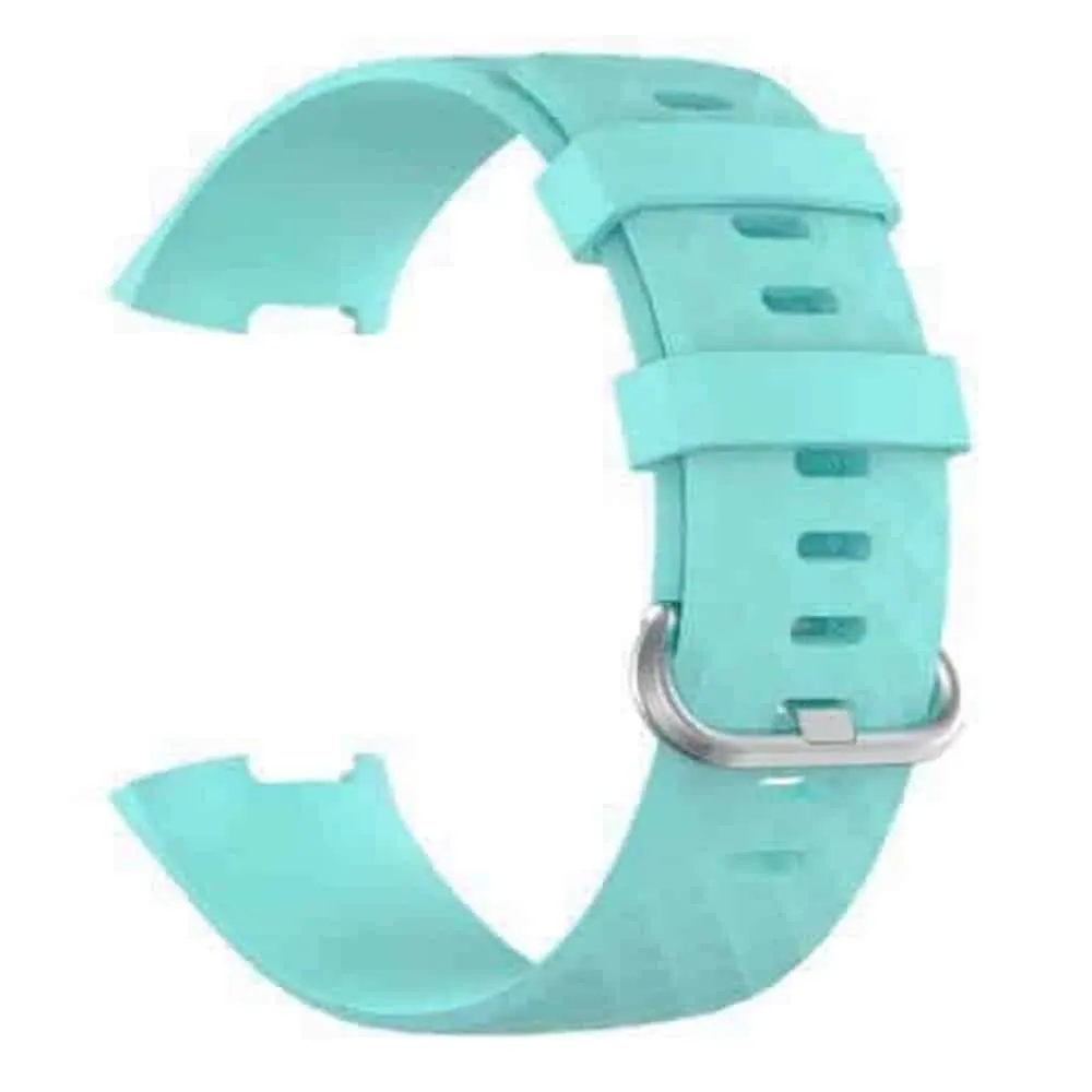 Silicone Strap for Fitbit Charge 3/4 - Frost Blue - S-M