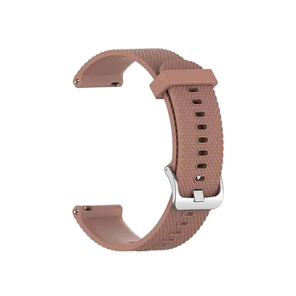 18mm Quick Release Silicone Strap - Brown