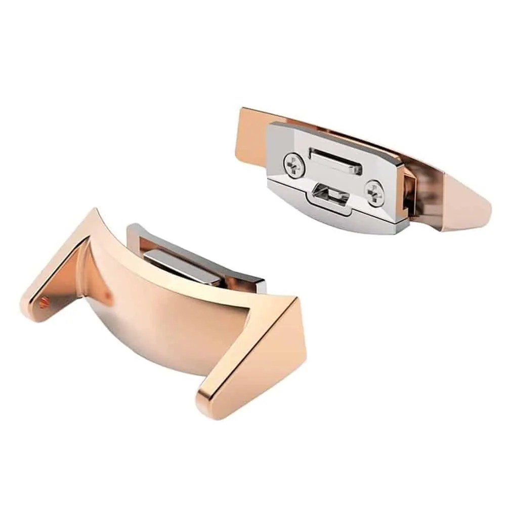 20mm Samsung Gear S2 steel adapter connectors - Rose gold