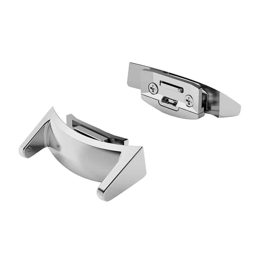 20mm Samsung Gear S2 steel adapter connectors - Silver