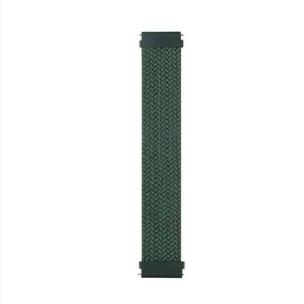 20mm PinFit Braided Elastic Loop Strap - Army Green, L