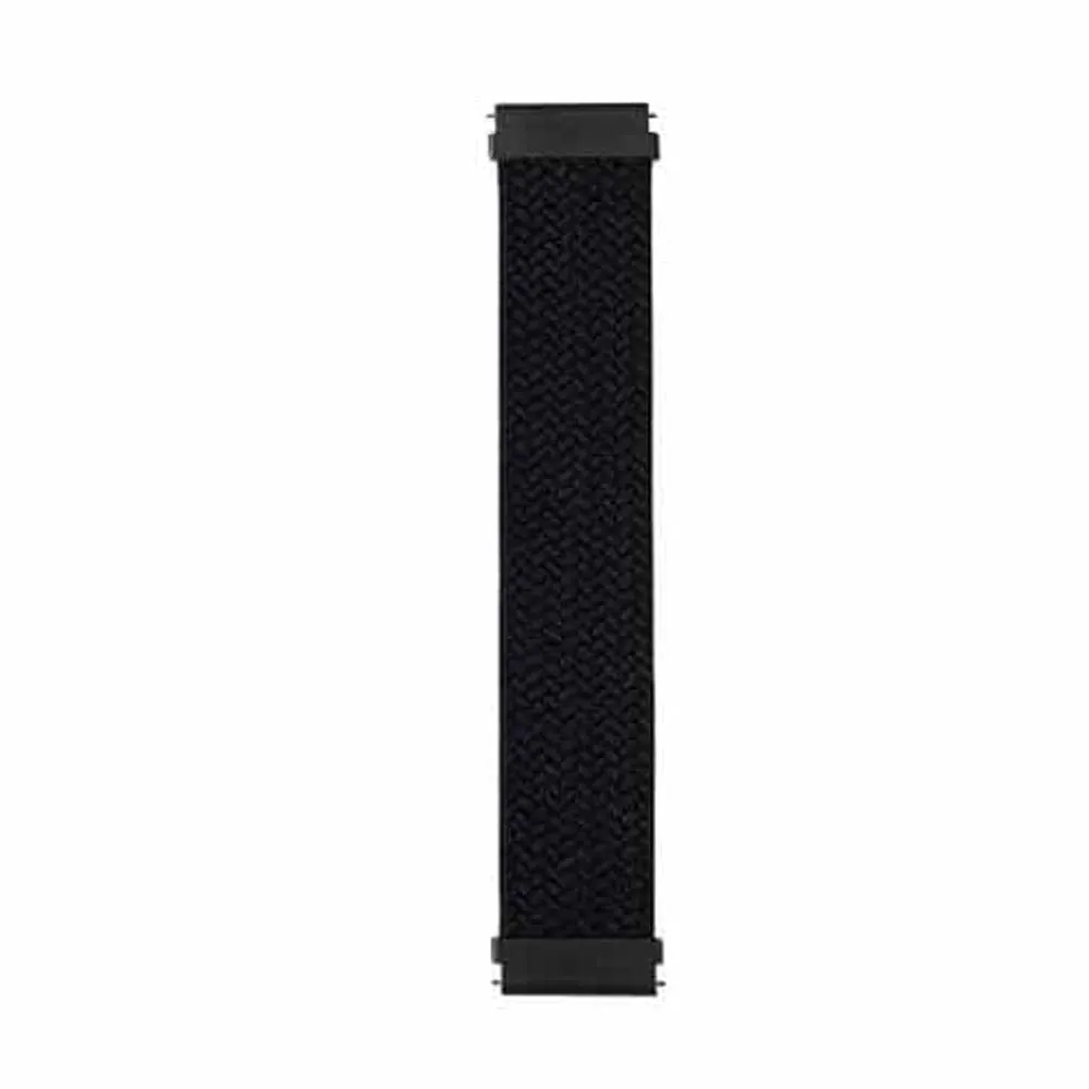 20mm PinFit Braided Elastic Loop Strap - Black, S