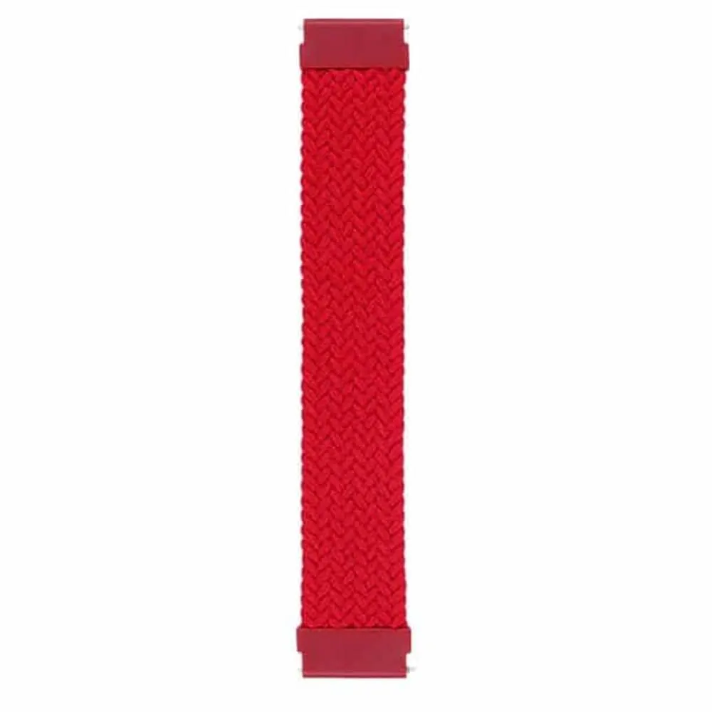 20mm PinFit Braided Elastic Loop Strap - Red, S