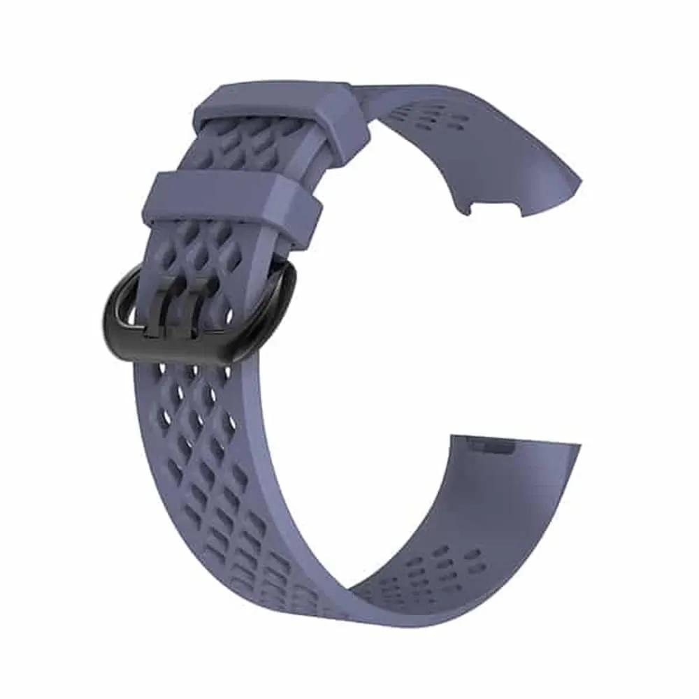 Silicone Strap for Fitbit Charge 3/4 M/L - Grey 22mm