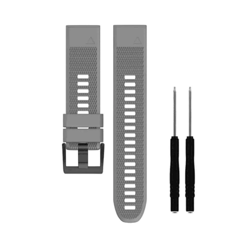 22mm EasyFit Silicone Strap for Garmin - Grey