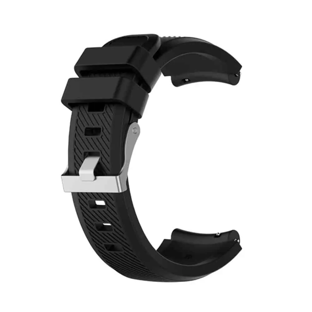 22mm Silicone Strap for Amazfit Stratos/ Pace - Black - M-L