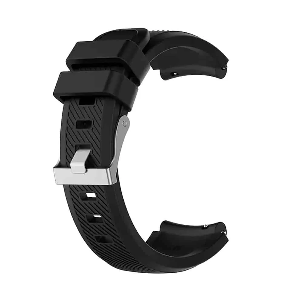 22mm Silicone Strap for Amazfit Stratos/ Pace - Black - S-M