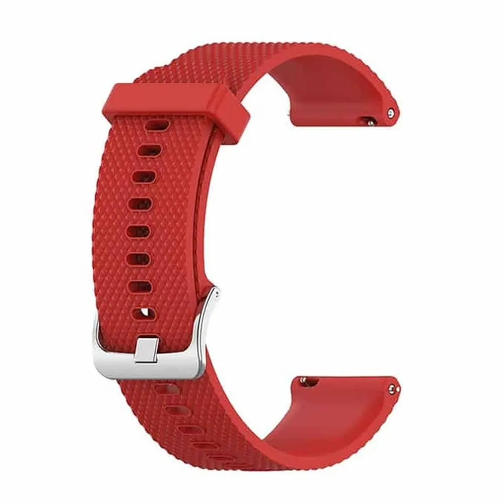 20mm Quick Release Silicone Strap - Red, M-L