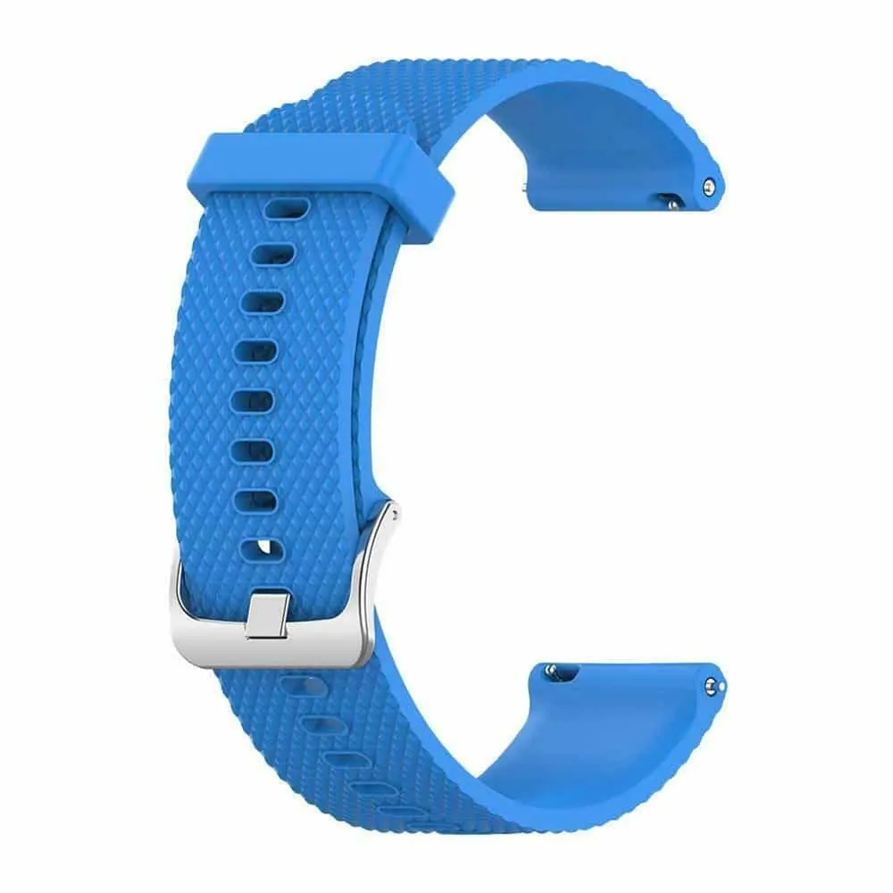 20mm Quick Release Silicone Strap - Blue, M-L