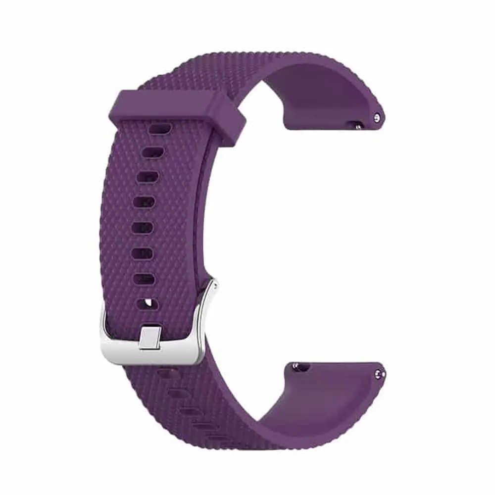 20mm Quick Release Silicone Strap - Purple, M-L