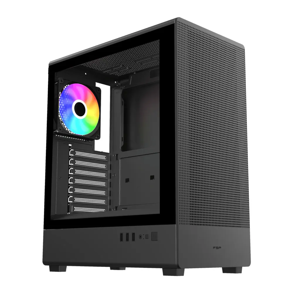FSP ATX Mid Tower Gaming Chassis – Black