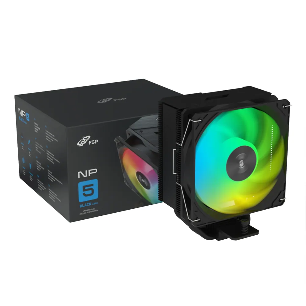 FSP 120mm PWM ARGB CPU Air Cooler – Black