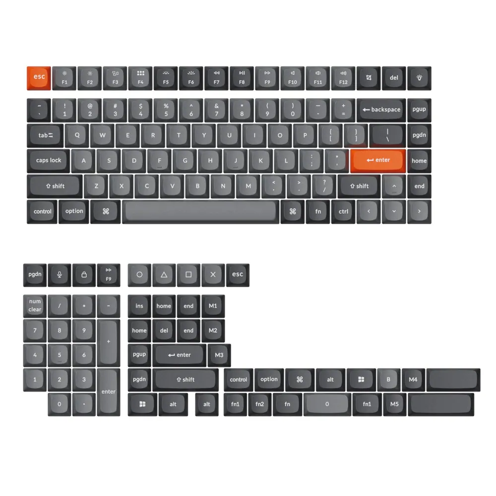 Keychron Double-Shot PBT OSA Keycap Set – Grey