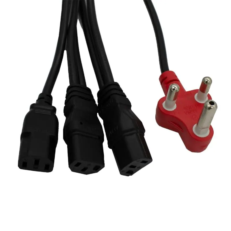 PWR Dedicated to 2xClover, 1xIEC C13 3.8m Cable
