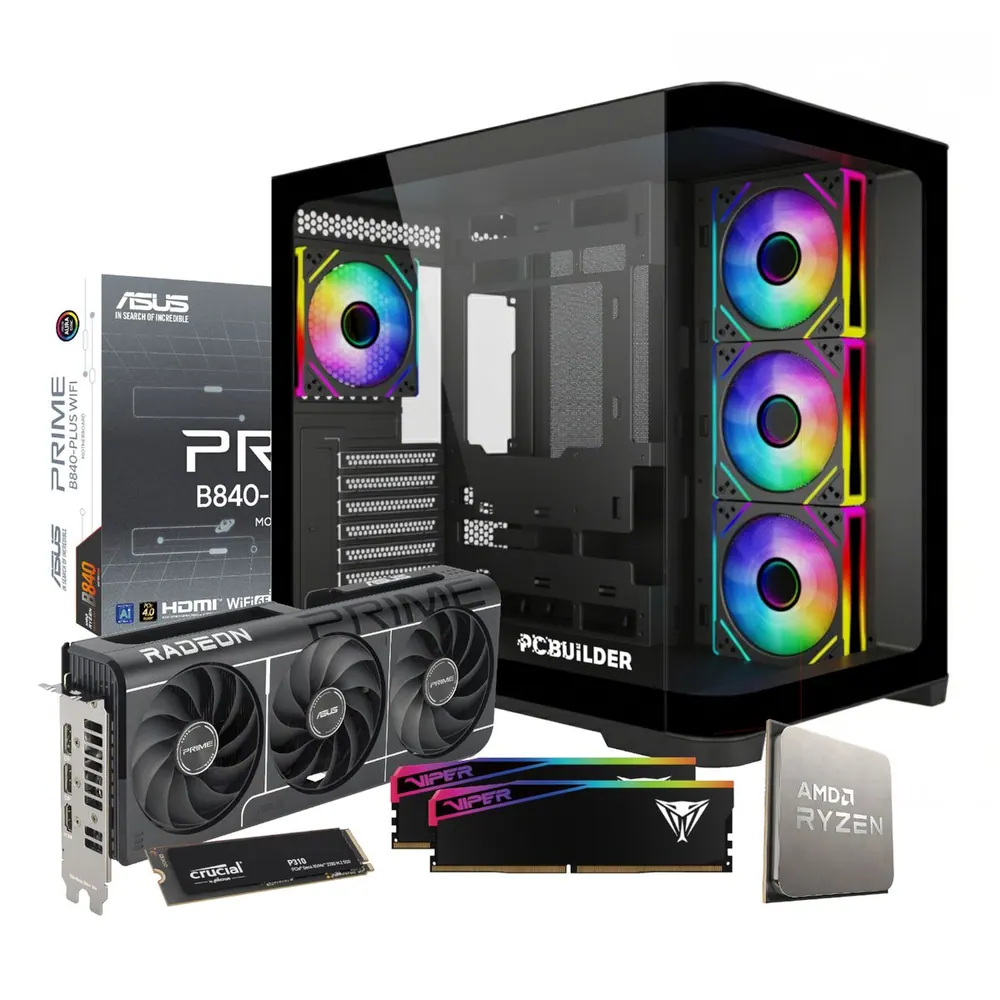 PCBuilder Ryzen 5 9600X Monet Windows 11 PC