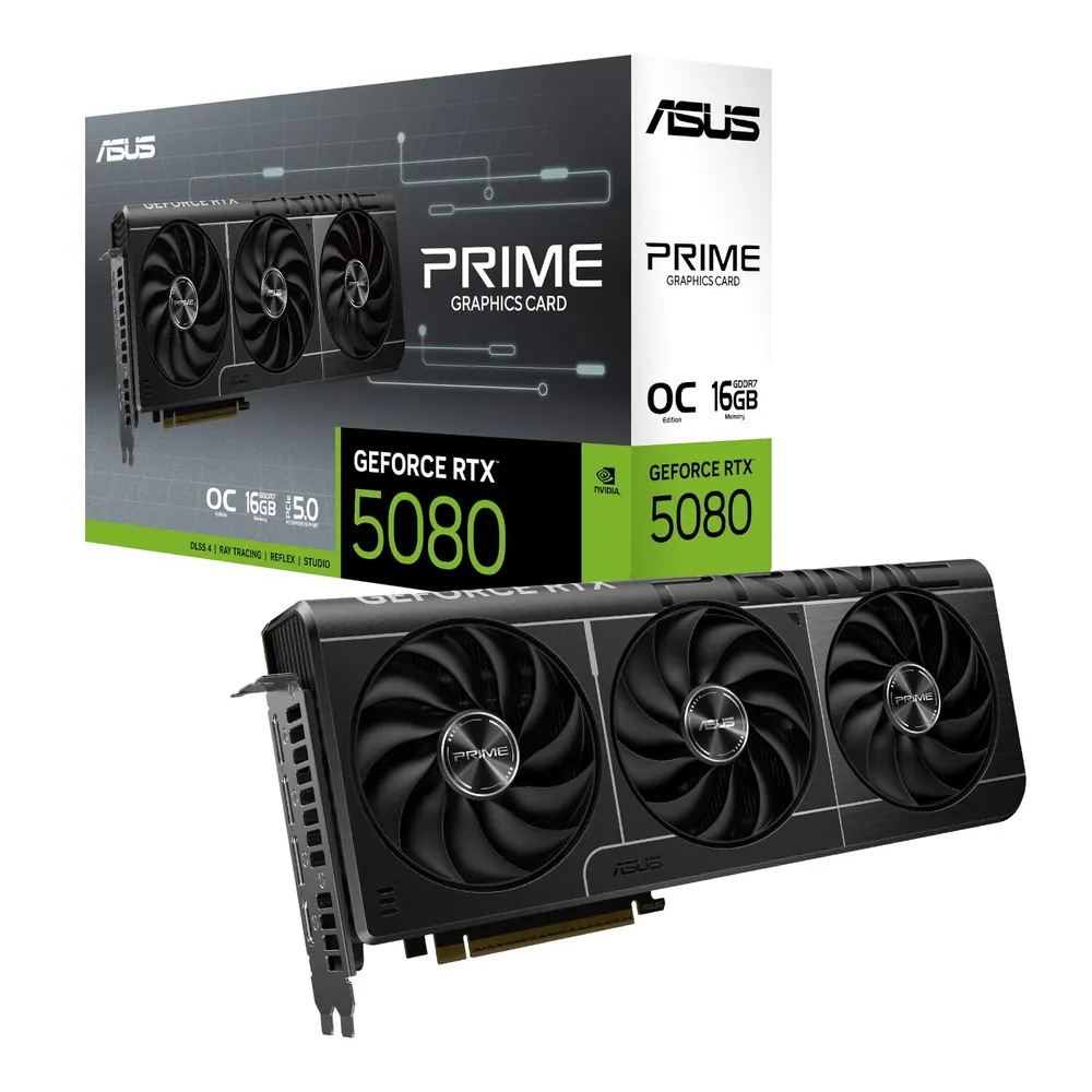 ASUS PRIME GeForce RTX 5080 16GB OC Edition GDDR7 Graphics Card