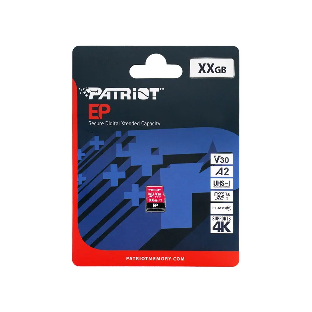 Patriot VX Series 256GB MICRO SDXC V30 A2 (w/o Adaptor)