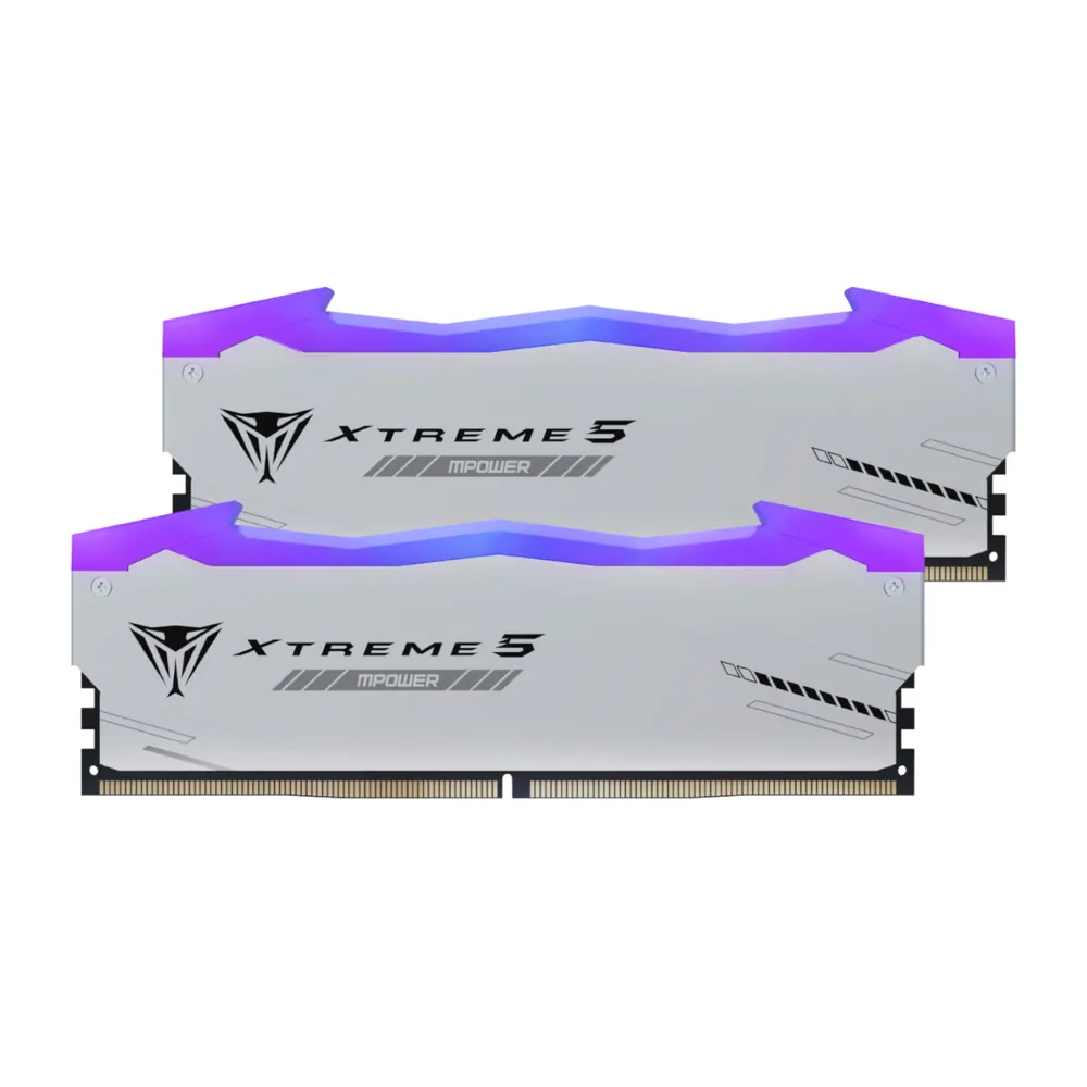 Patriot Viper Xtreme 5 RGB MPower 32GB 6000MHz DDR5 Desktop Gaming Memory Kit – Silver