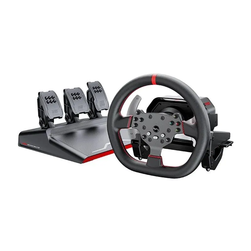 PXN V10 Pro Direct Drive Racing Wheel, 3.2nm FFB, D-Shaped Steering Wheel, Pedals (Clutch, Brake&Throttle)