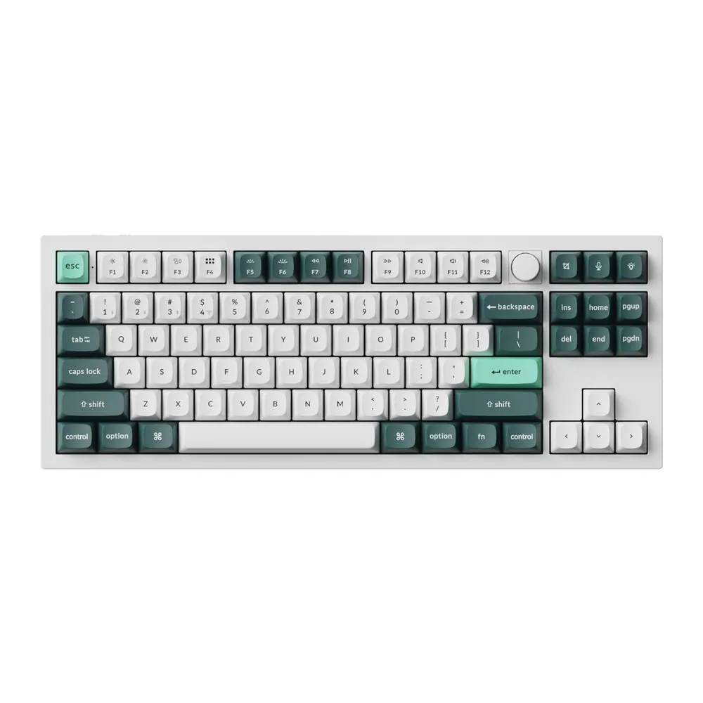 Keychron Q3 Max 80% Full Assembled Knob Red Switch Hot-Swap Gateron Jupiter RGB Wireless Keyboard - White