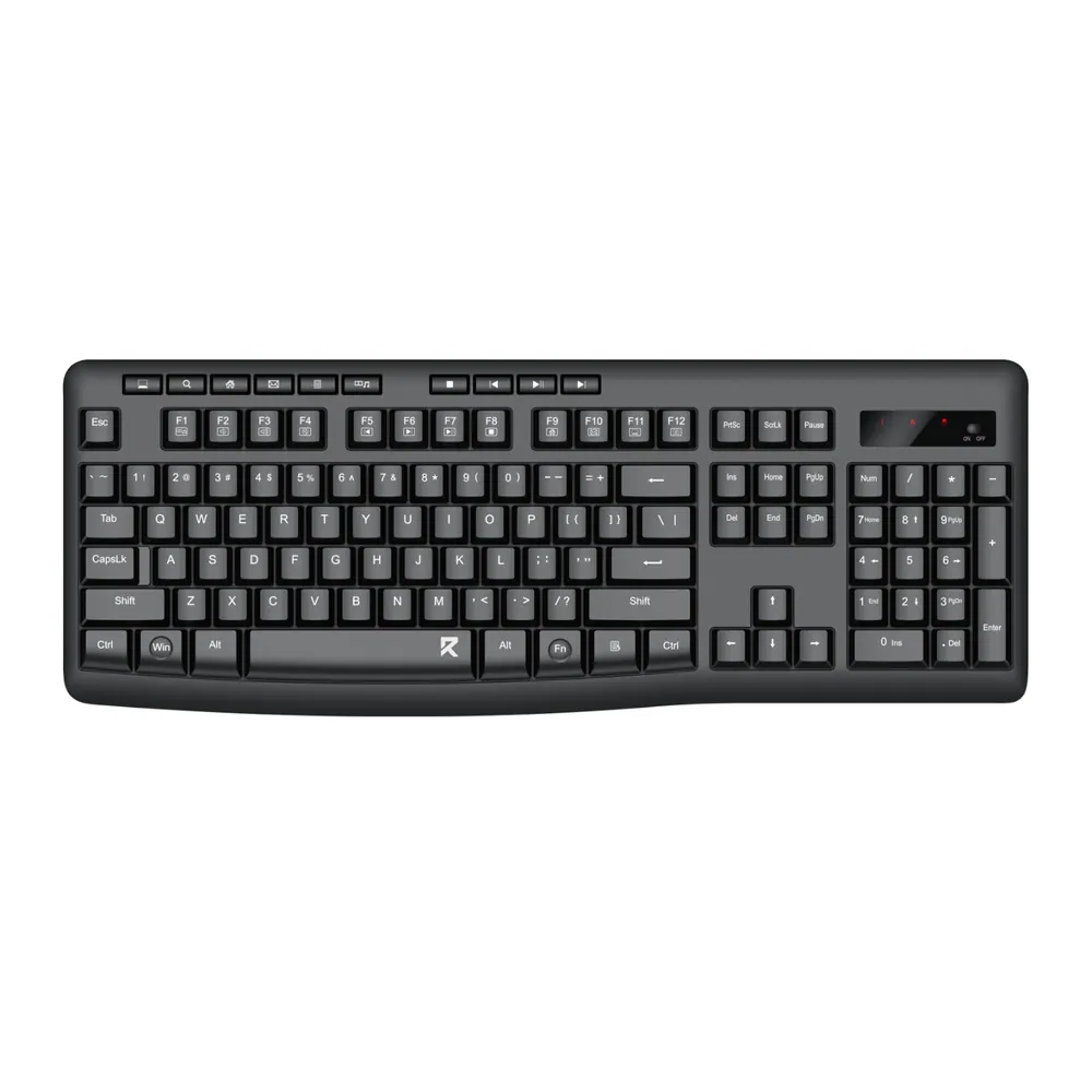 Redragon BK-7367 Full-size Ergonomic Wireless Membrane Office Keyboard – Black