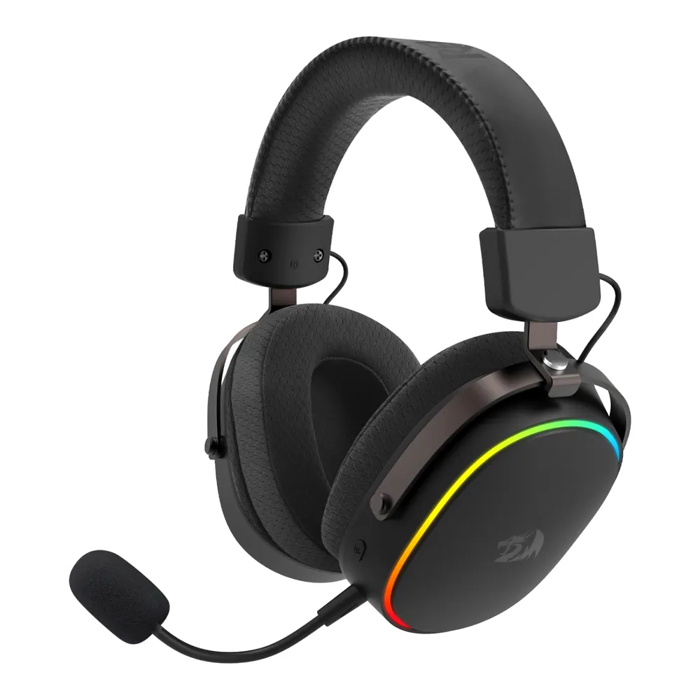 Redragon FURY WRS Over-Ear Wireless Gaming Headset – Black