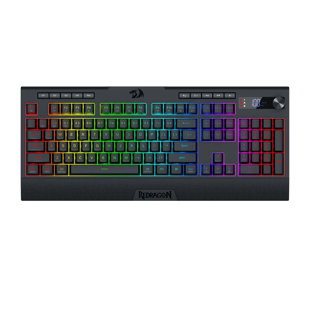 Redragon K525 SHIVA LCD MAX RGB Wireless Gaming Keyboard – Black