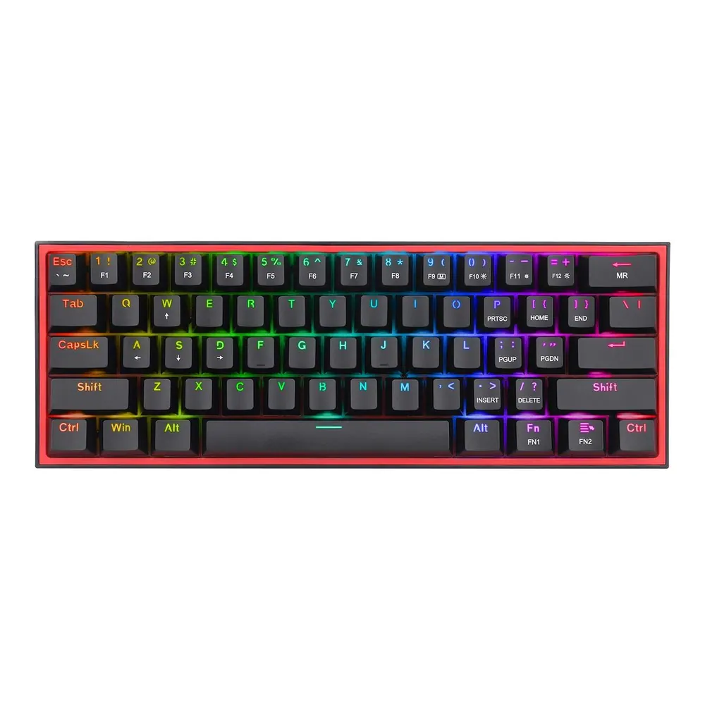 REDRAGON FIZZ Wired Mechanical Keyboard RGB 61Key Design - Grey/White