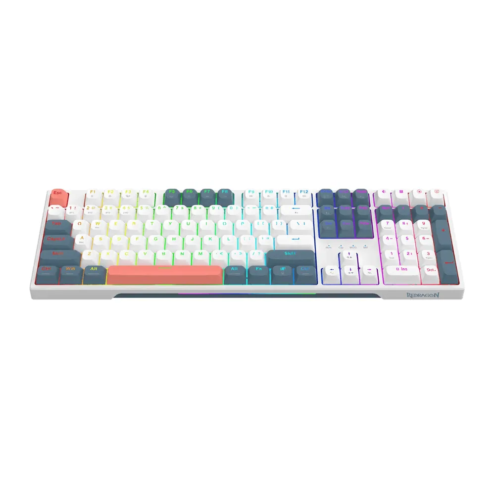 Redragon TRUNDLE RGB Wireless Mechanical Keyboard – White