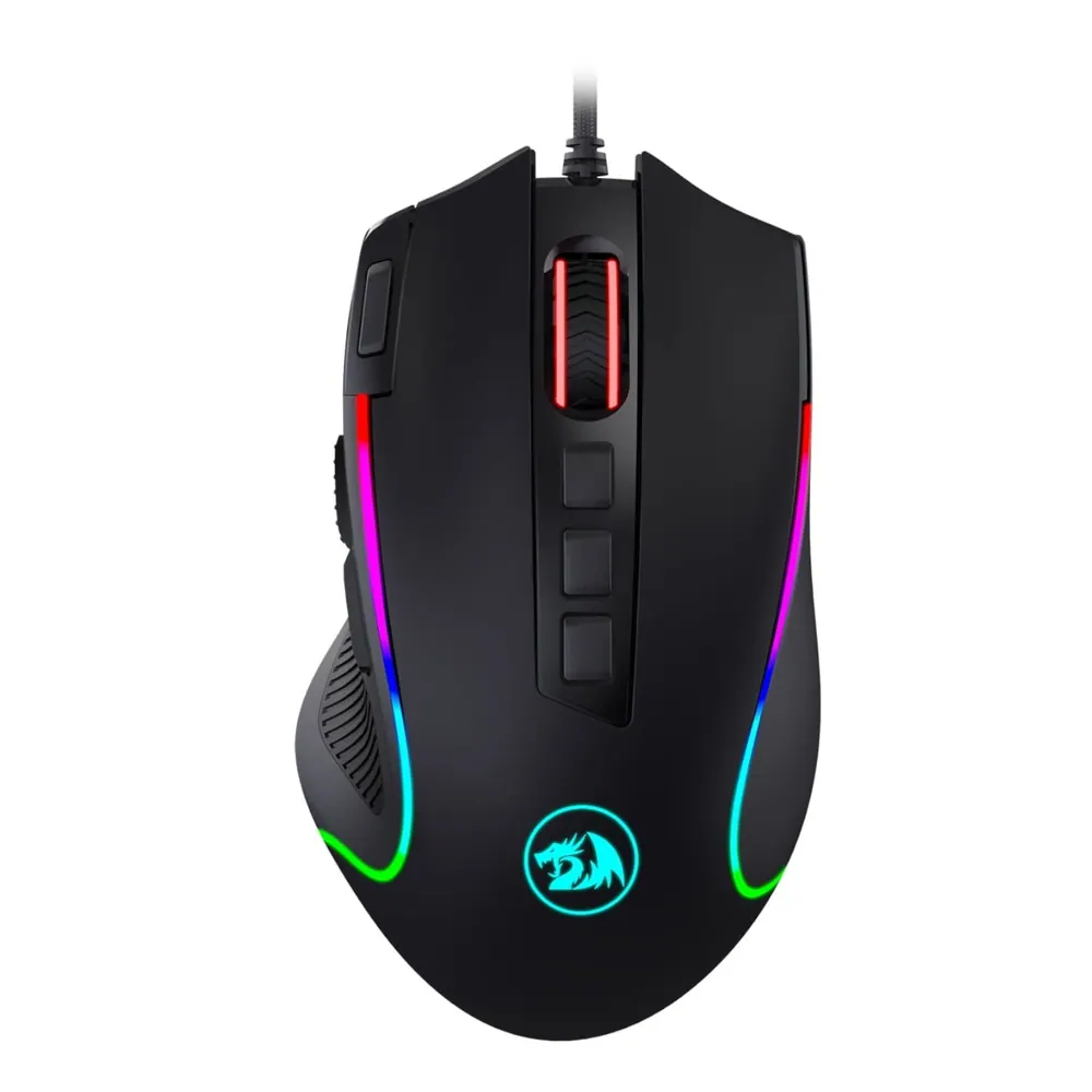 REDRAGON PREDATOR 4000DPI RGB Ergo Gaming Mouse – Black