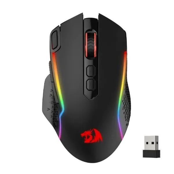 REDRAGON STEALTH WIRELESS 24000DPI RGB Gaming Mouse - Black