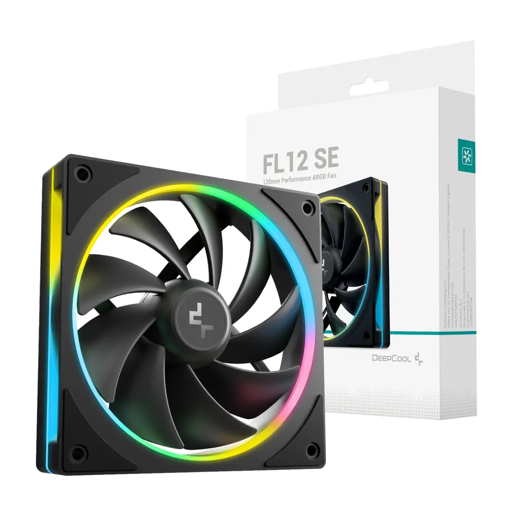 DeepCool FL12 SE 120mm ARGB PWM Fan – Black