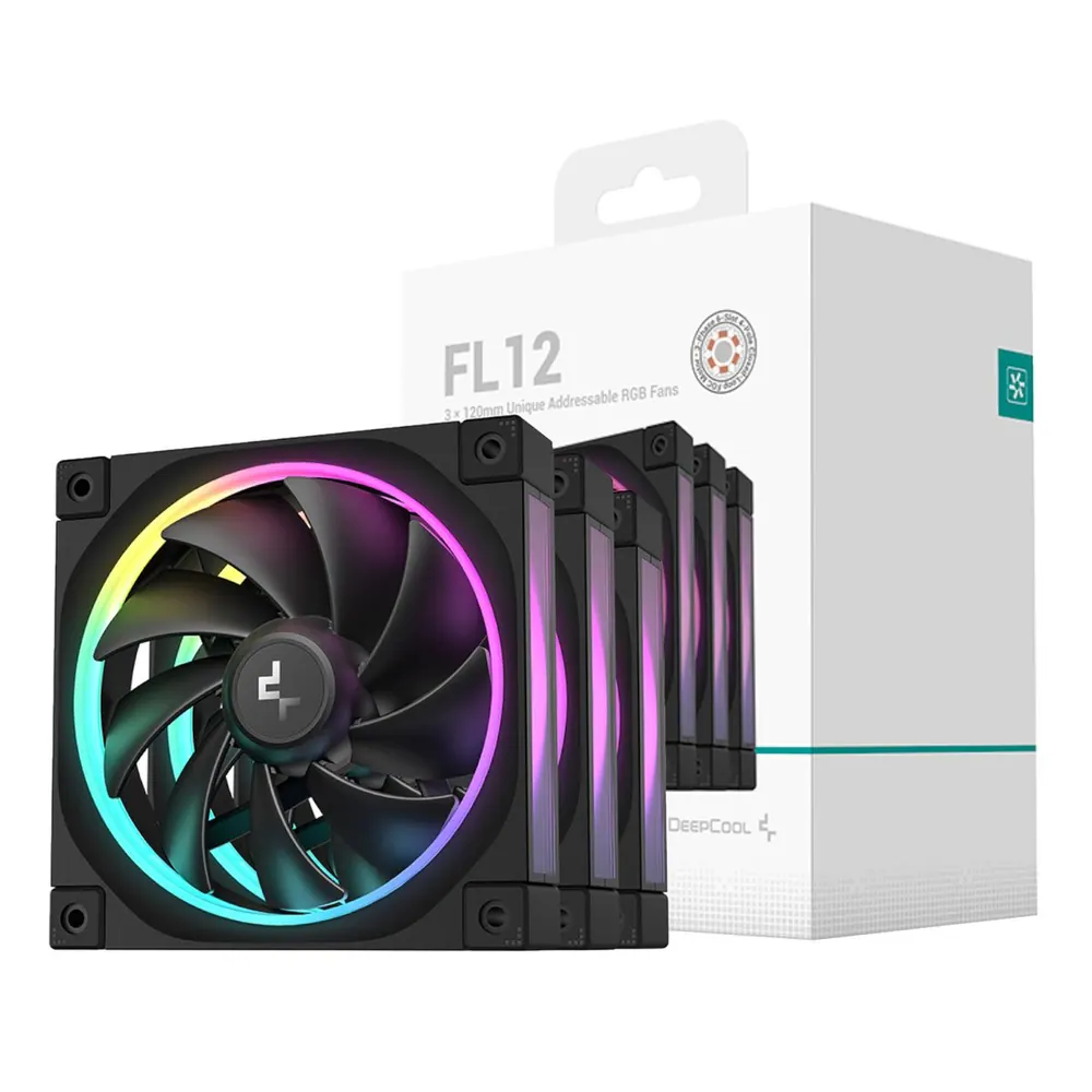 DeepCool FT12 120mm non-ARGB Case Fan Black