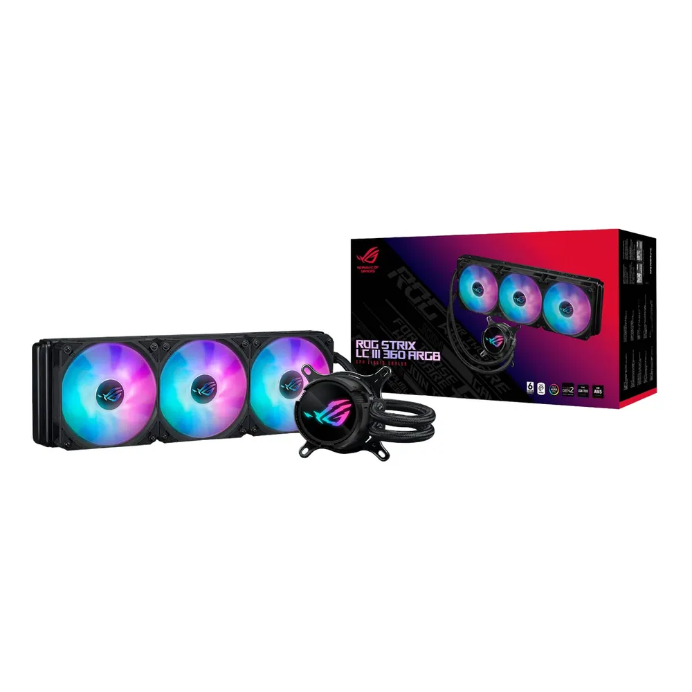 ASUS ROG Strix LC III 360 ARGB Liquid CPU Cooler – Black