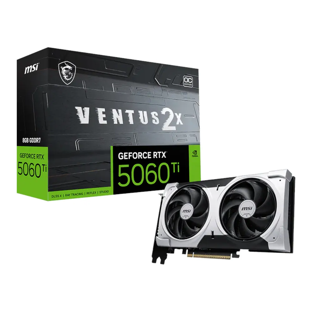 MSI Nvidia GeForce RTX 5060TI VENTUS 2X OC PLUS 8GB Graphics Card