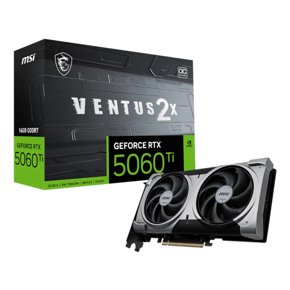 MSI GeForce RTX 5060 Ti VENTUS 2X OC PLUS 16GB GDDR7 Graphics Card