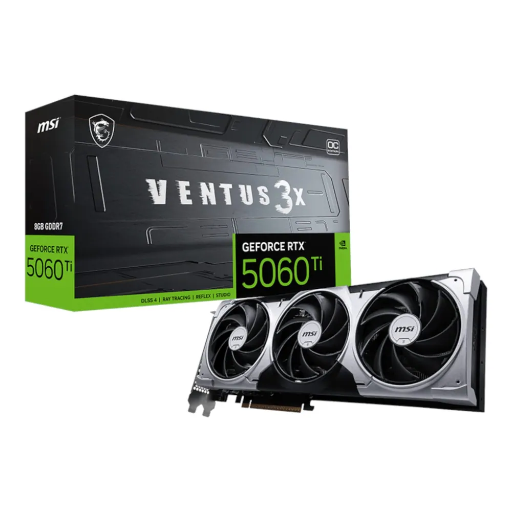 MSI GeForce RTX 5060 Ti VENTUS 3X OC 16GB GDDR7 Graphics Card
