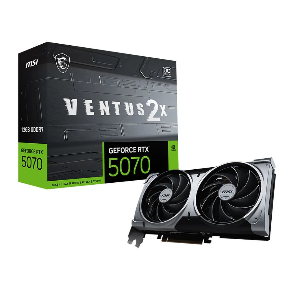 MSI Nvidia GeForce RTX 5070 Ventus 2X OC 12GB GDDR7 Graphics Cards