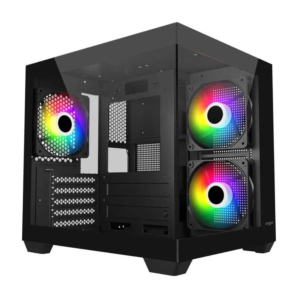 FSP S140 M-ATX Mid Tower Gaming Chassis – Black