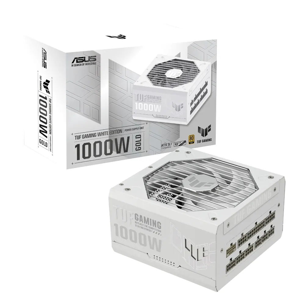 Asus TUF Gaming 1000W 80 PLUS Gold ATX Modular Power Supply – White