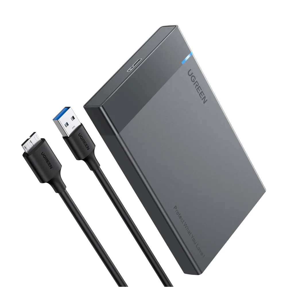 UGREEN 2.5” SATA Hard Drive USB 3.0 Enclosure, UASP, 6Gbps