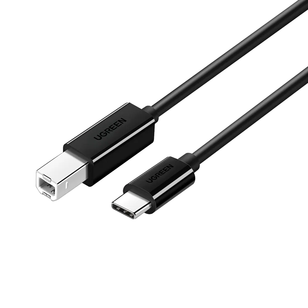 UGreen USB Type-C to B Male Printing Cable 2m – Black