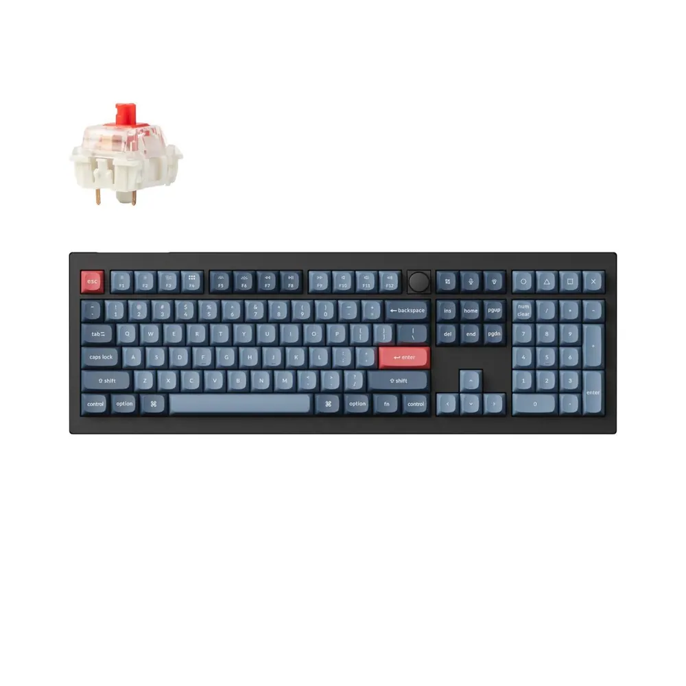 Keychron V10 Max Alice Layout QMK/VIA 1K Red Switch Hot-Swap Gateron Jupiter RGB Wireless Custom Mechanical Keyboard