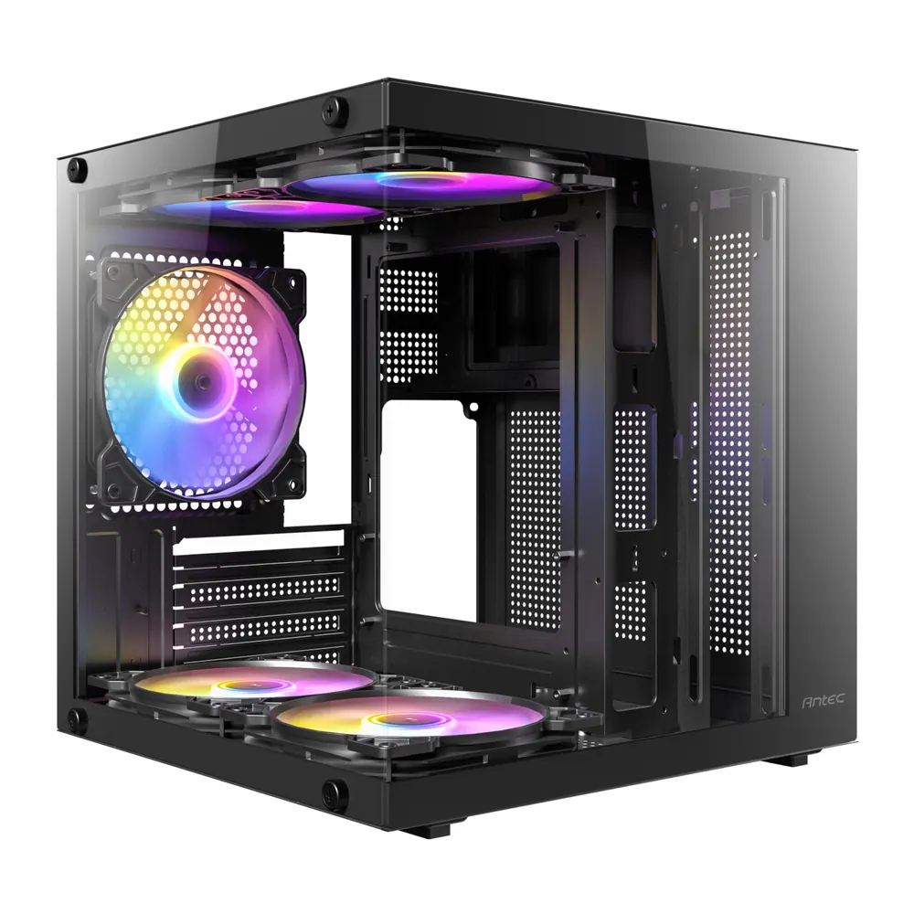 Antec Micro-ATX | ITX Mini-Tower Gaming Chassis – Black